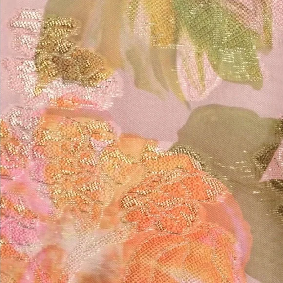 NWT Adrianna Papell- Multi Floral Jacquard Midi Dress Sz 14 - Picture 7 of 16